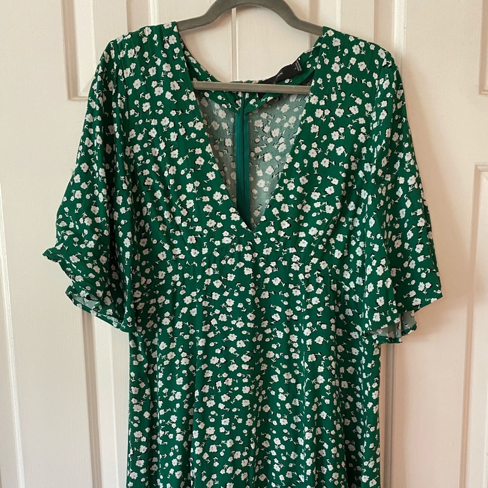Mink Pink Green floral sundress